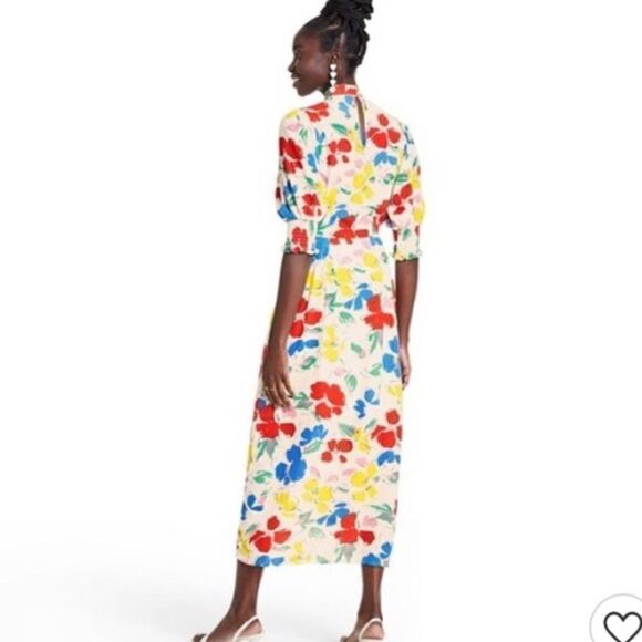 NWT RIXO For Target Floral Mock Neck Cascade Dress Size 8 - Picture 7 of 16